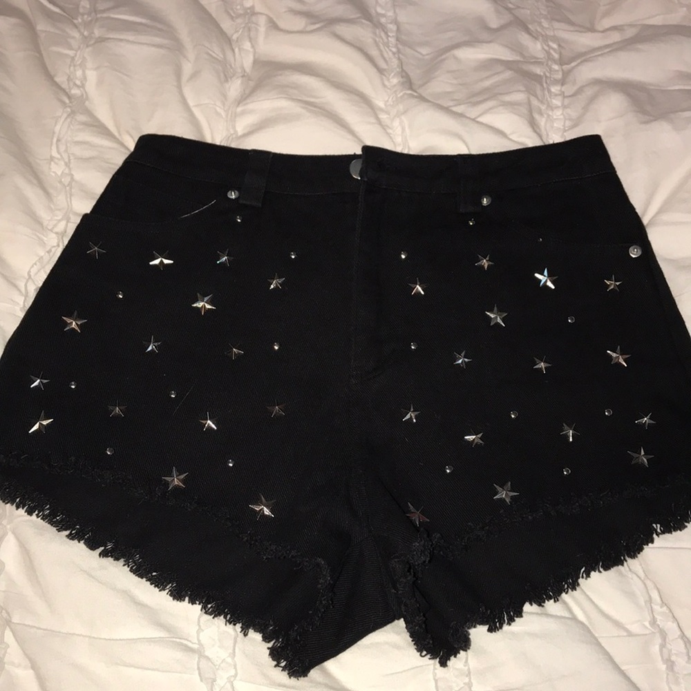 Star studded high waisted shorts
